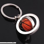 Goodscene Gift Keyring for Couple Sports Metal Keyring Purse Hand Bag Car Pendant Silver Keychain Gift Rotate Basketball  B07GSW218J